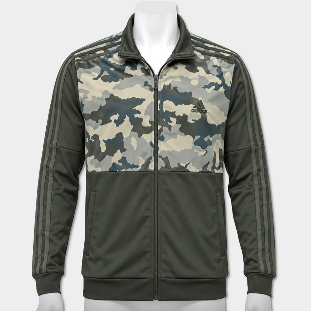Adidas Camo Tricot Track Jacket - NWT Mens Size Large Night Cargo - #49967-N6
